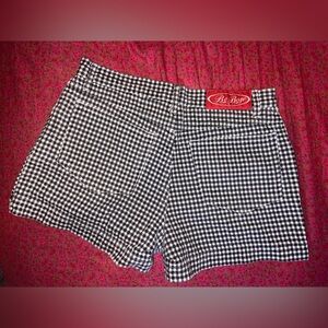 Vintage Gingham BeBop Checker Print Shorts